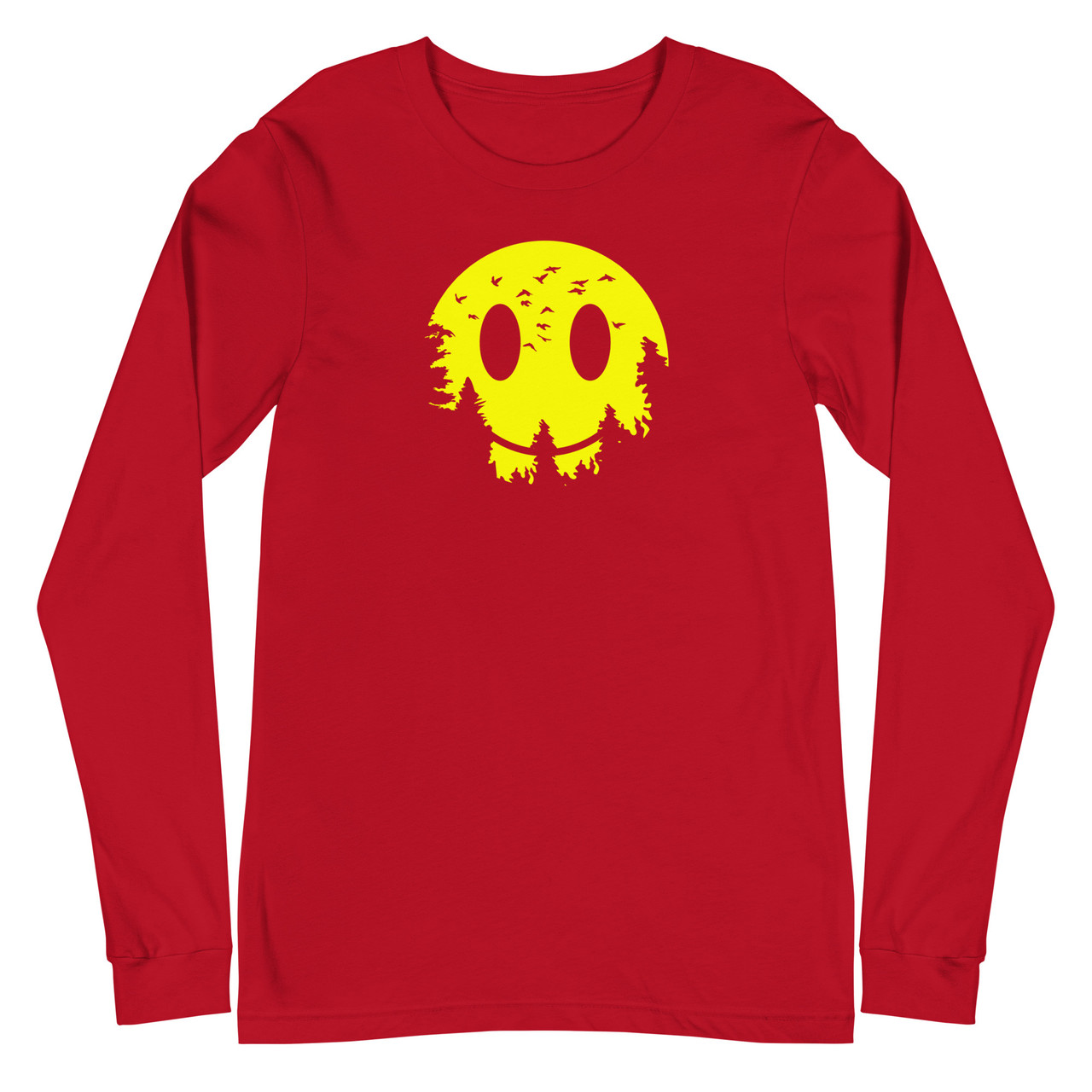 Smiling Moon Unisex Long Sleeve Tee - Bella + Canvas 3501 