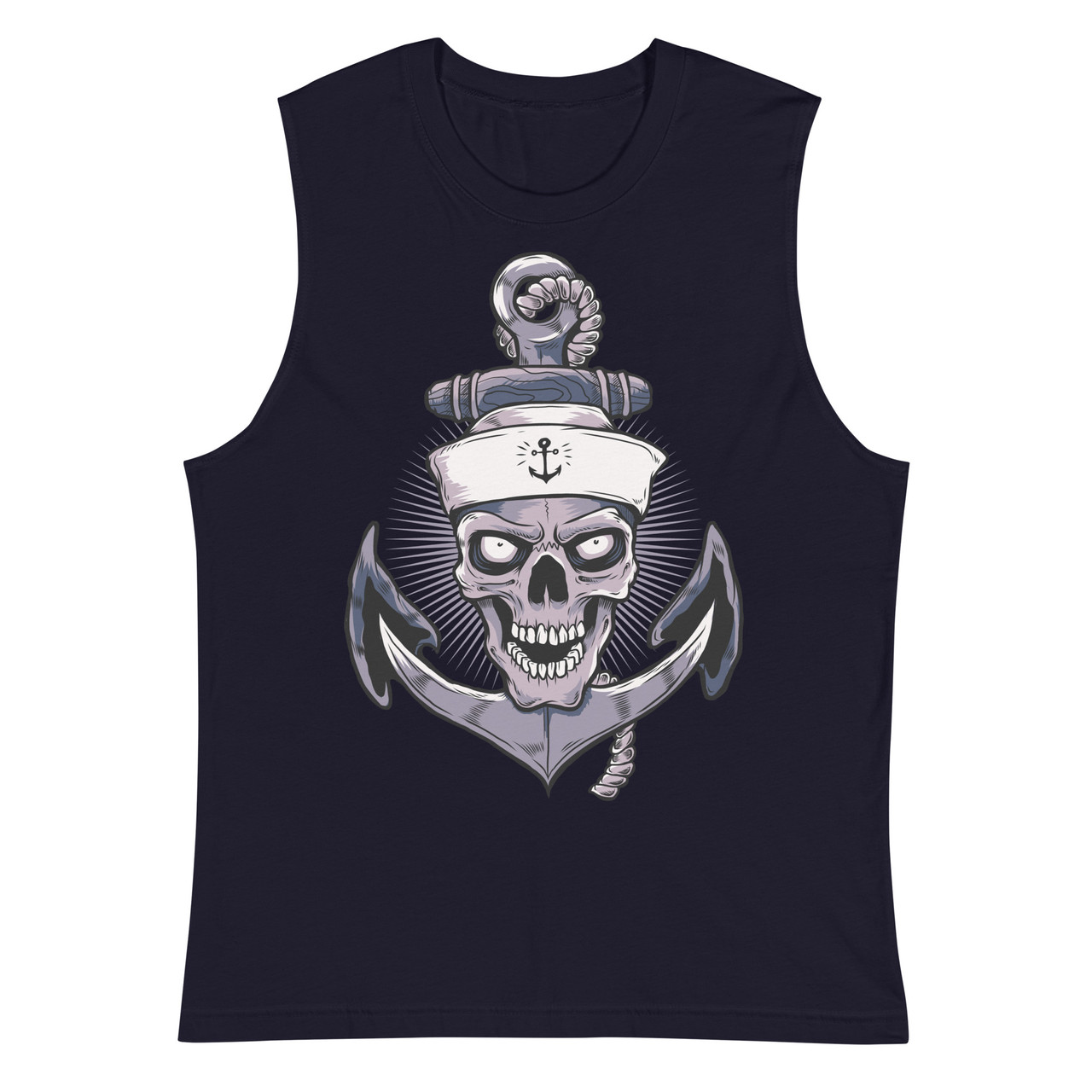  Anchor Skull Unisex Muscle Shirt - Bella + Canvas 3483 