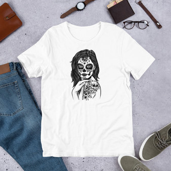 White T-Shirt - Bella + Canvas 3001 El Muerte