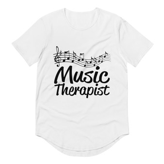 Music Therapist Curved Hem Tee - Bella + Canvas 3003 