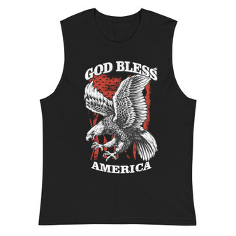 God Bless America Unisex Muscle Shirt - Bella + Canvas 3483 