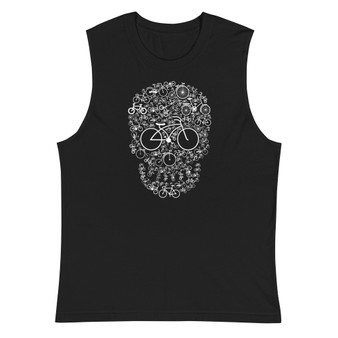 Bicycle Skull Unisex Muscle Shirt - Bella + Canvas 3483 