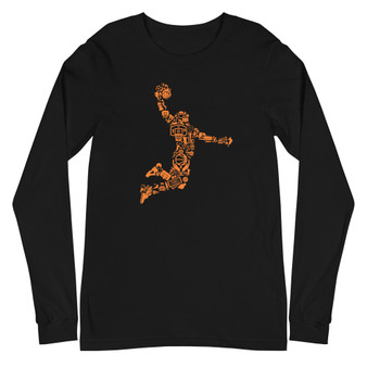 Basketball Player Unisex Long Sleeve Tee - Bella + Canvas 3501 