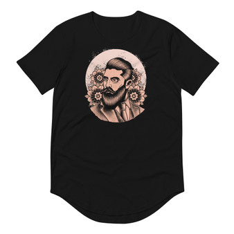 Beard Pomade Curved Hem Tee - Bella + Canvas 3003 