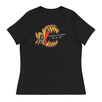 Zombies eat brains Women's Relaxed T-Shirt - Bella + Canvas 6400 