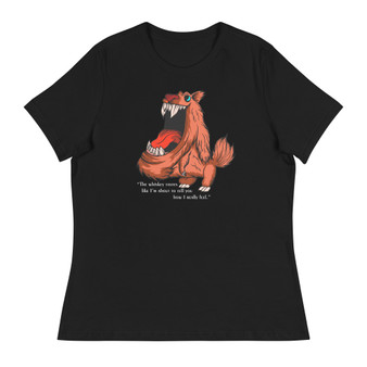 The whiskey tastes like I'm about to tell you how I really feel Women's Relaxed T-Shirt - Bella + Canvas 6400 