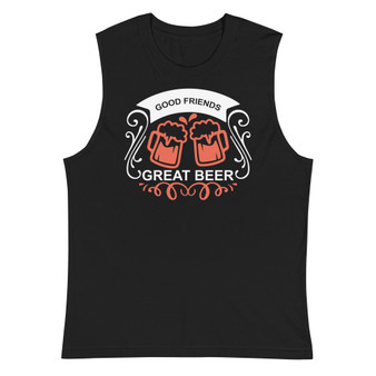 Good Friends Great Beer Unisex Muscle Shirt - Bella + Canvas 3483 