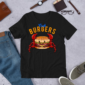 Black Crab Burger Unisex Staple T-Shirt - Bella + Canvas 3001