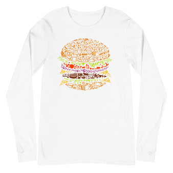 Burger Unisex Long Sleeve Tee - Bella + Canvas 3501 