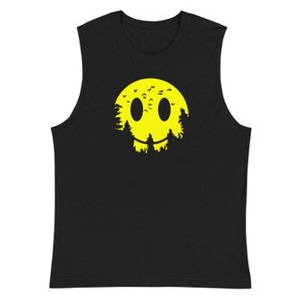 Smiling Moon Unisex Muscle Shirt - Bella + Canvas 3483 