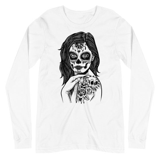 El Muerte Unisex Long Sleeve Tee - Bella + Canvas 3501 