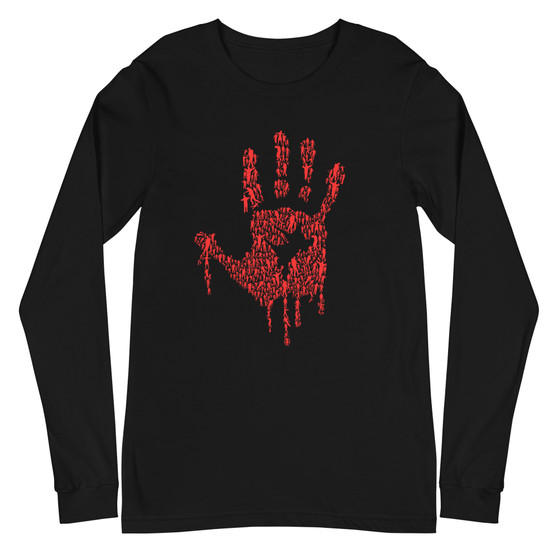 Hand of Zombies Unisex Long Sleeve Tee - Bella + Canvas 3501