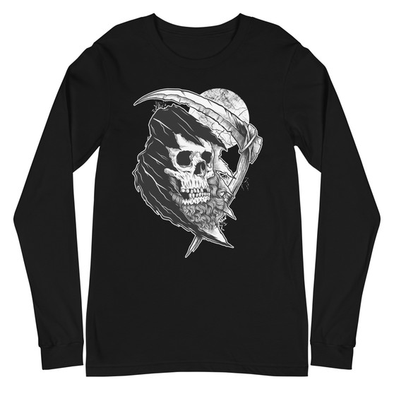 The Bearded Reaper Unisex Long Sleeve Tee - Bella + Canvas 3501 