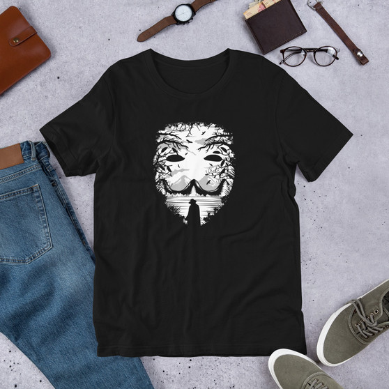 Black T-Shirt - Bella + Canvas 3001 The Mask