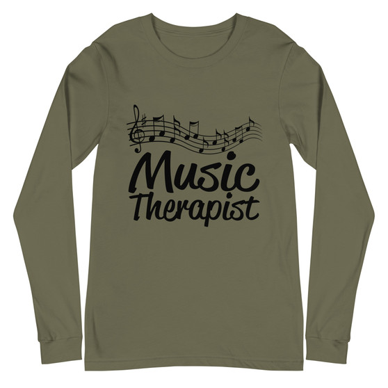 Music Therapist Unisex Long Sleeve Tee - Bella + Canvas 3501 