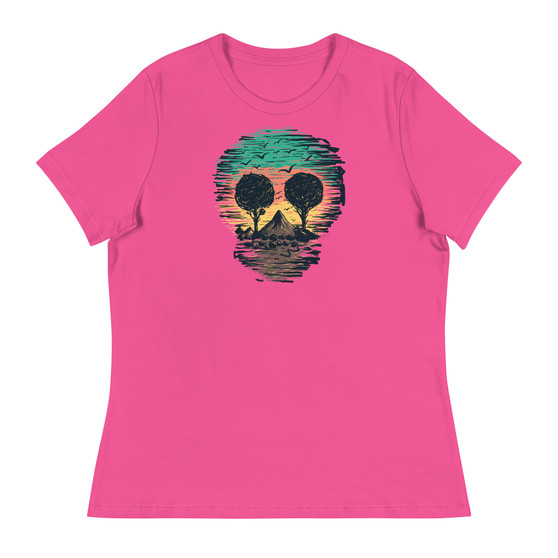 Skull Nature Women's Relaxed T-Shirt - Bella + Canvas 6400 