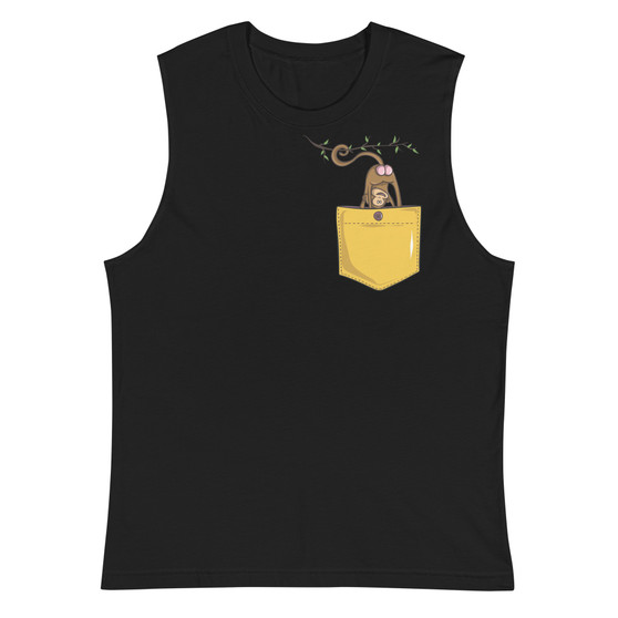 Monkey Butt Pocket Unisex Muscle Shirt - Bella + Canvas 3483 