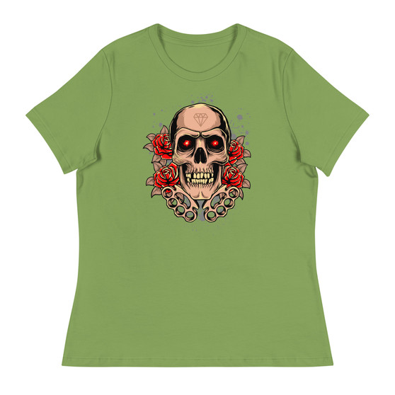 Knuckles Skull Women's Relaxed T-Shirt - Bella + Canvas 6400 