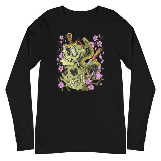 The Sakura Falls Unisex Long Sleeve Tee - Bella + Canvas 3501 