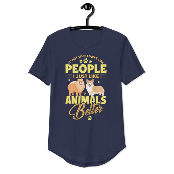 It's Not That I Don't Like People Curved Hem Tee - Bella + Canvas 3003 