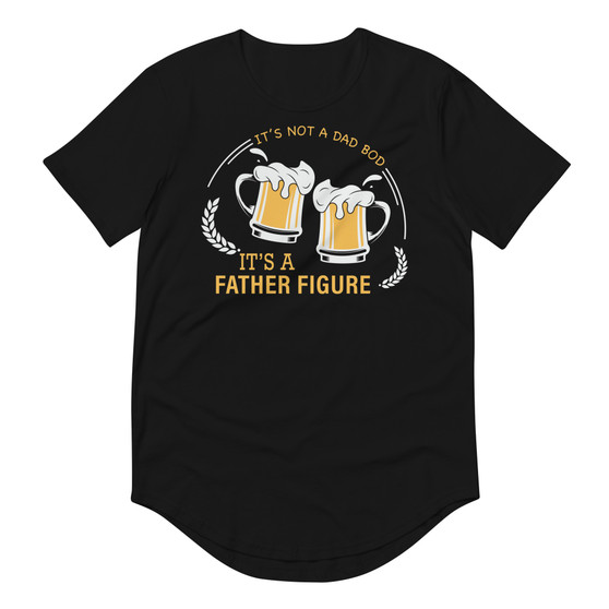 It's Not A Dad's Bod, It's A Father Figure Curved Hem Tee - Bella + Canvas 3003 