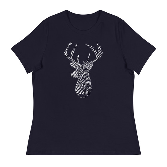 Deer Print Women's Relaxed T-Shirt - Bella + Canvas 6400