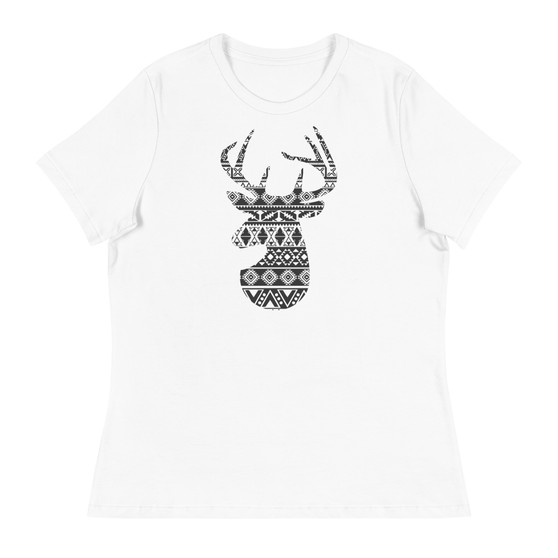 Deer Silhouette Women's Relaxed T-Shirt - Bella + Canvas 6400 