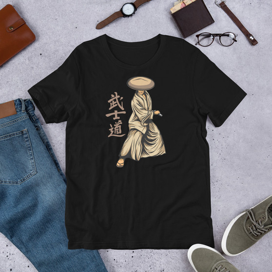Black T-Shirt - Bella + Canvas 3001 Samurai 13