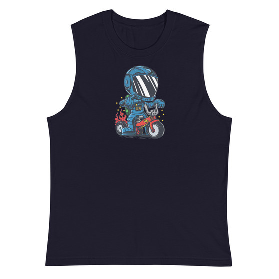 Space Scooter Unisex Muscle Shirt - Bella + Canvas 3483 