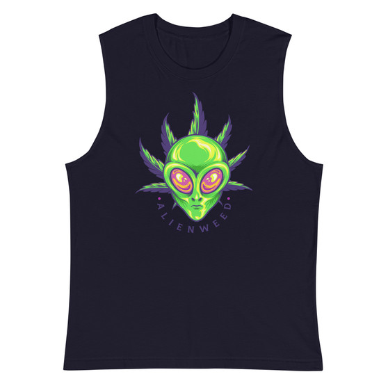 Alien Weed Unisex Muscle Shirt - Bella + Canvas 3483 