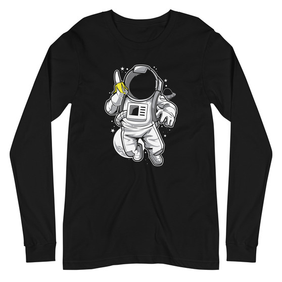 Astronaut Banana Unisex Long Sleeve Tee - Bella + Canvas 3501