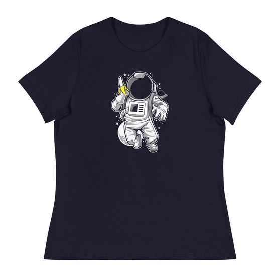 Astronaut Banana Women's Relaxed T-Shirt - Bella + Canvas 6400 