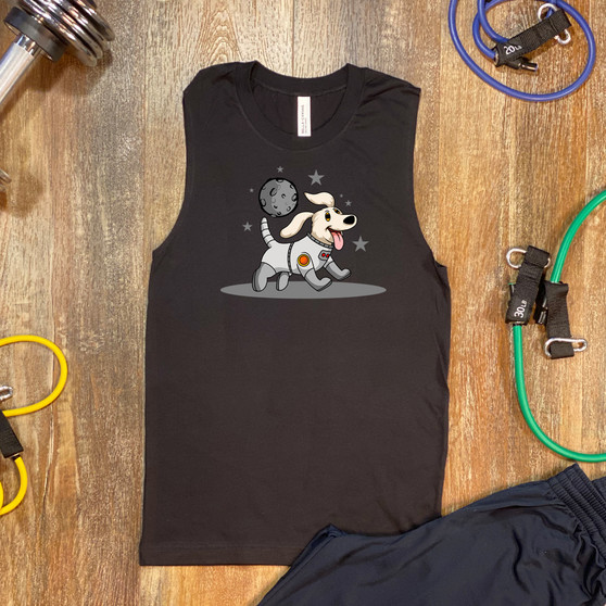 Black Astro Rover Unisex Muscle Shirt - Bella + Canvas 3483