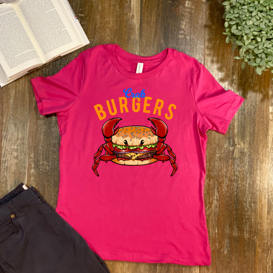 Berry Crab Burger Women's Relaxed T-Shirt - Bella + Canvas 6400