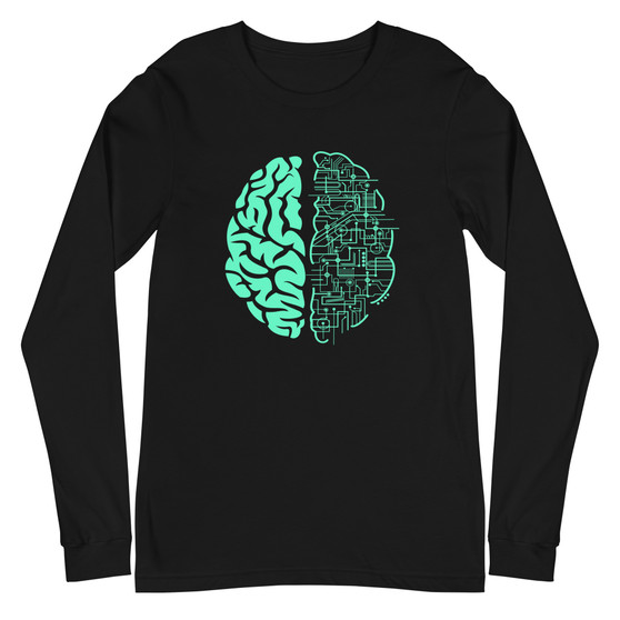 Brain Power Unisex Long Sleeve Tee - Bella + Canvas 3501 