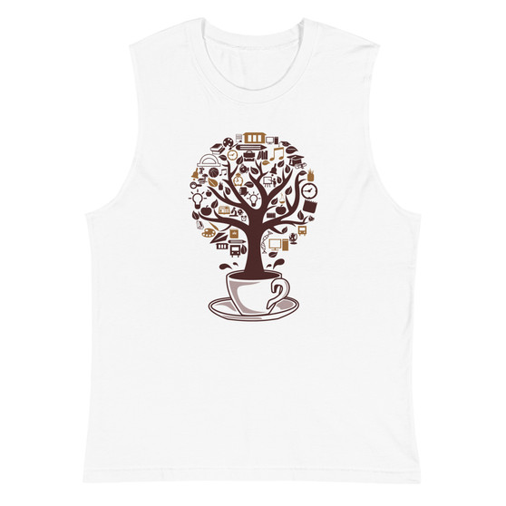 Coffee Tree Unisex Muscle Shirt - Bella + Canvas 3483 