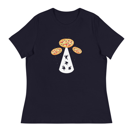 Pizza UFO Women's Relaxed T-Shirt - Bella + Canvas 6400 