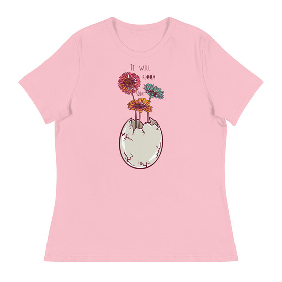 I Will Bloom Soon Women's Relaxed T-Shirt - Bella + Canvas 6400 