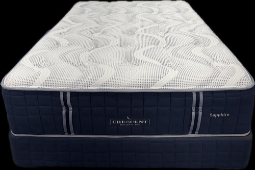 •	Sapphire Plush – 14”
1.	Cool Touch Cover - Cooling fibers provide initial cool feeling and help to dissipate excess heat.
2.	Gel Memory Foam – Dissipates directs excess heat away from the sleeper for a cooler night’s sleep.  Combining gel with memory foam create extraordinary pressure point relief.
3.	Memory Foam – Contours to the body and relieves a sleepers pressure points
4.	Tri-Zone Pocket Coils – Coil system is zoned to provide additional support to the mid-section (where we are heaviest) and is designed to create individualized support while providing virtually no motion transfer. Rows of firmer edge springs provide lasting edge support.