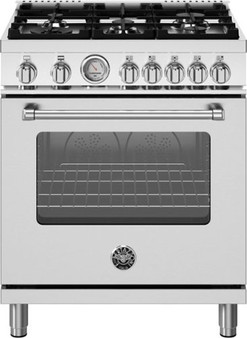 Bertazzoni - 30" Master Series range - Gas oven - 5 aluminum burners - LP version - Stainless Steel