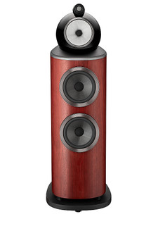 Bowers & Wilkins - 800 Series Diamond 1" Diamond Tweeter, 6" Midrange in Turbine Head, Dual 8" Woofer Floorstanding Speaker (each) - Rosenut