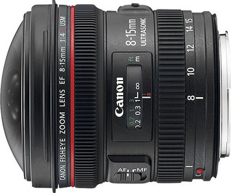 Canon - EF8-15mm F4L Fisheye USM Ultra-Wide Zoom Lens for EOS DSLR Cameras - Black