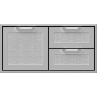 Hestan - 42" Access Door and Double Drawer Combination - Stainless Steel