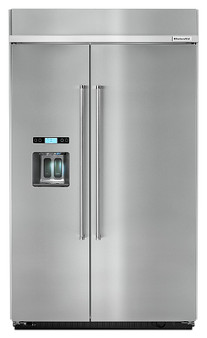 KitchenAid - 29.5 Cu. Ft. Side-by-Side Built-In Refrigerator - Stainless Steel