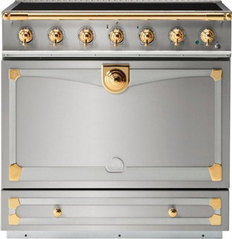 La Cornue - 90 Induction RangeStainless Steel with Stainless Steel & Polished Brass - Multi