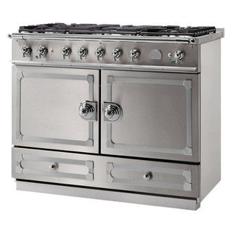 La Cornue - Freestanding Double Oven Dual Fuel Convection Range - Stainless Steel