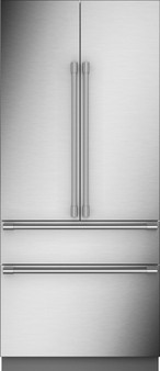 Monogram - 20.1 Cu. Ft. French Door Counter-Depth Refrigerator with Water Dispenser - Custom Panel Ready - Stainless Steel