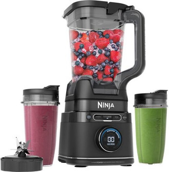 Ninja - Detect Duo Power Blender Pro + Single Serve with BlendSense Technology + 72oz Pitcher, 1800PW Blender - Black