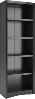 CorLiving - Quadra Collection 5 Shelf Floor-Standing Bookcase - Black