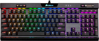 CORSAIR - K70 RGB MK.2 LOW PROFILE RAPIDFIRE Full-size Wired Mechanical Cherry MX LOW PROFILE Speed Switch Gaming Keyboard - Black